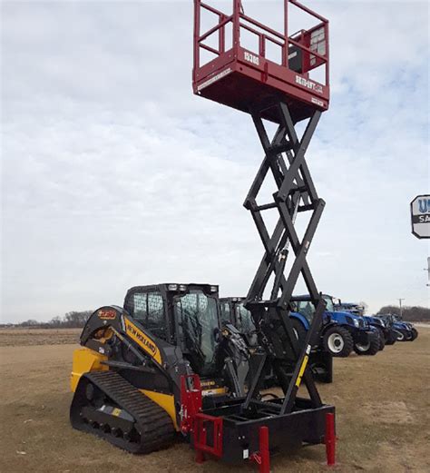 scissor lift attachment for skid steer|skid loader scissor lift.